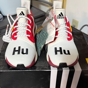 Adidas Hu solarglide (new) Red and Cream Sneakers